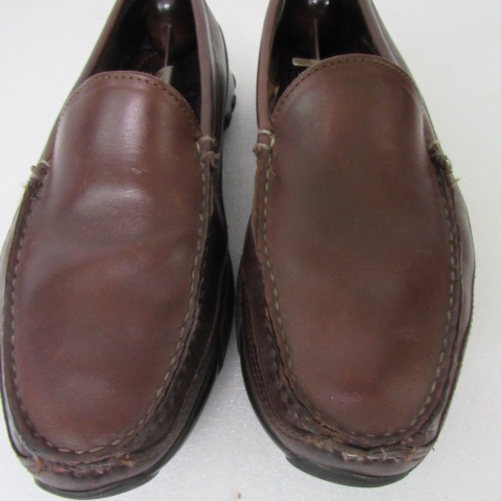 Allen Edmonds Boulder Men 10D Brown Leather Casual Slip on Moccasins Shoes - Picture 8 of 8